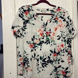 Flower print blouse